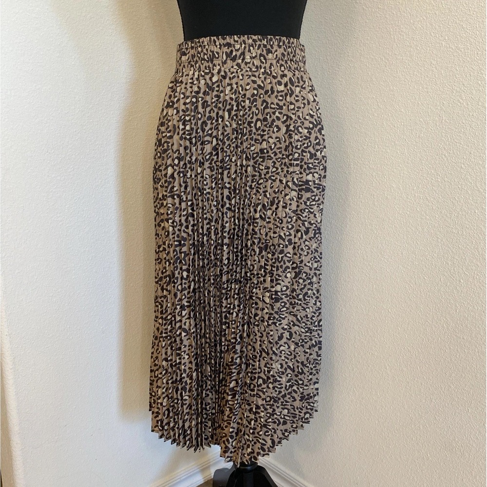 Wild Fable Skirt L Beige Animal Cheetah Leopard Print Maxi Western Boho Flowy